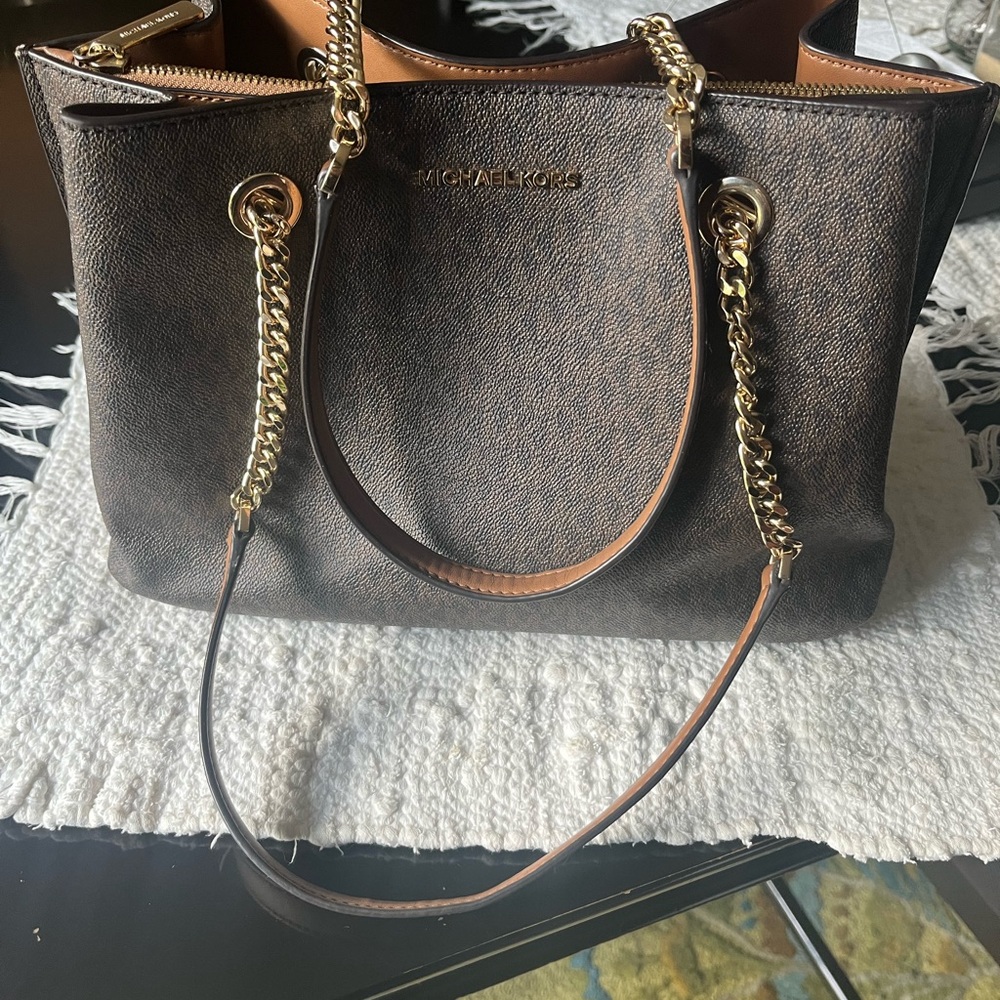 Michael Kors Brown Leather Tote Bag